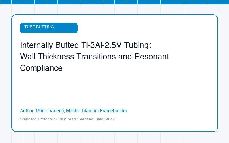 Internally Butted Ti-3Al-2.5V Tubing: Wall Thickness Transitions and Resonant Compliance